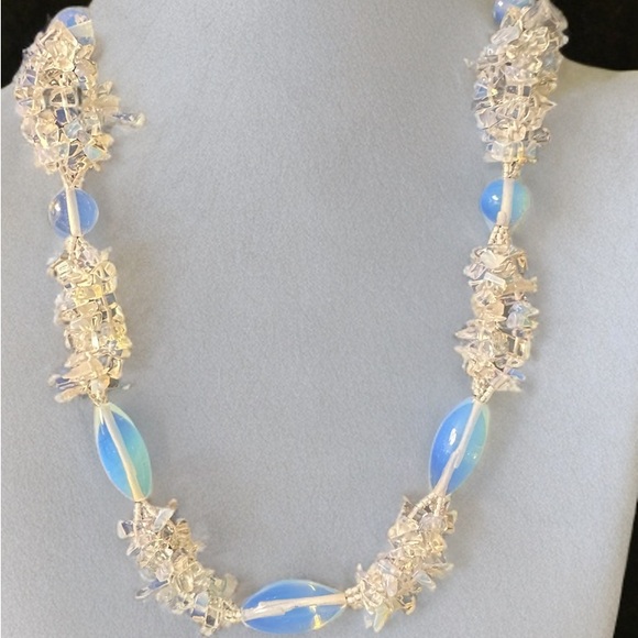 Jewelry - Sold- Elegant Blue and Silver Women's Necklace